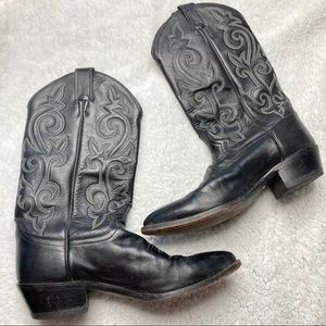 Justin Black Cowboy Boots size 13EE